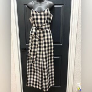 English Factory Black and White Checkered Jumpsuit